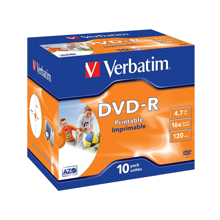 Verbatim DVD-R Imprimible 4.7GB 16x 120 Minutos Pack 10 Unidades 1 Verbatim DVD-R Imprimible 4.7GB 16x 120 Minutos Pack 10 Unidades 1