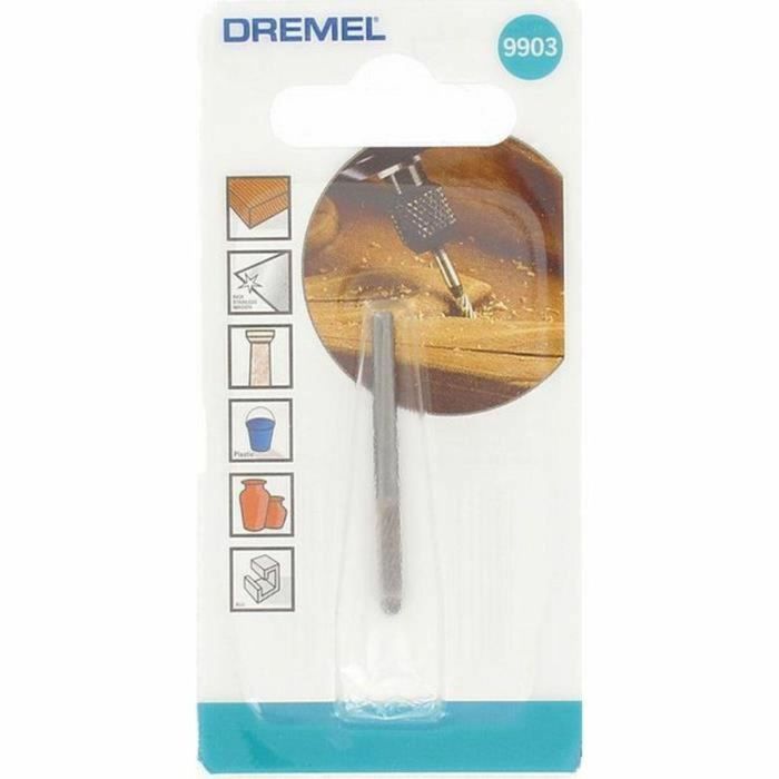 Dremel 9903 Fresa de carburo de tungsteno 3.2mm para desbaste, dar forma y alisar materiales duros: acero, plásticos, madera. 2 Dremel 9903 Fresa de carburo de tungsteno 3.2mm para desbaste, dar forma y alisar materiales duros: acero, plásticos, madera. 2