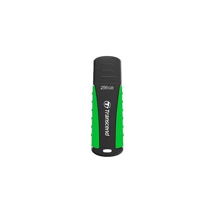 Transcend JetFlash 810 Memoria USB 3.1 256GB, 90MB/s Lectura, 40MB/s Escritura, Resistente al Polvo y Salpicaduras Negro/Verde