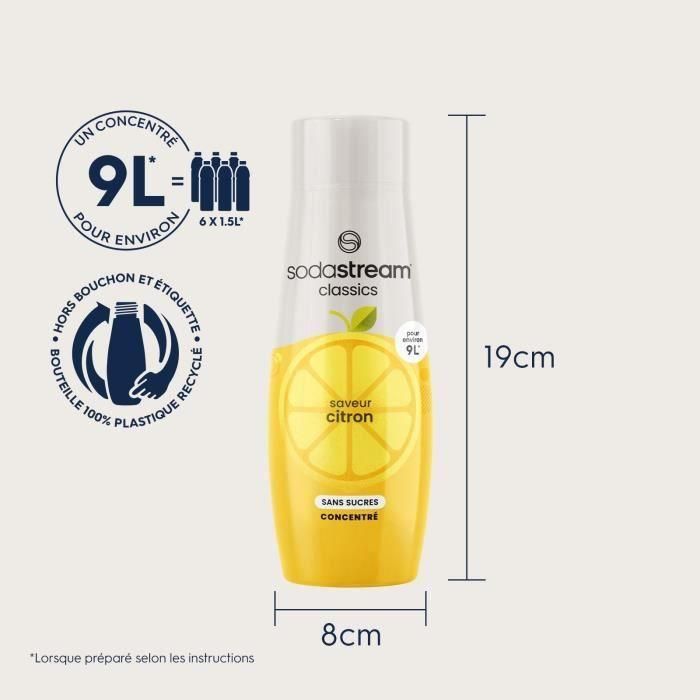 Concentrados SODASTREAM - Pack de 6 Concentrados de Limón Sin Azúcar - Hasta 54L de Bebidas - 440 ml 4 Concentrados SODASTREAM - Pack de 6 Concentrados de Limón Sin Azúcar - Hasta 54L de Bebidas - 440 ml 4