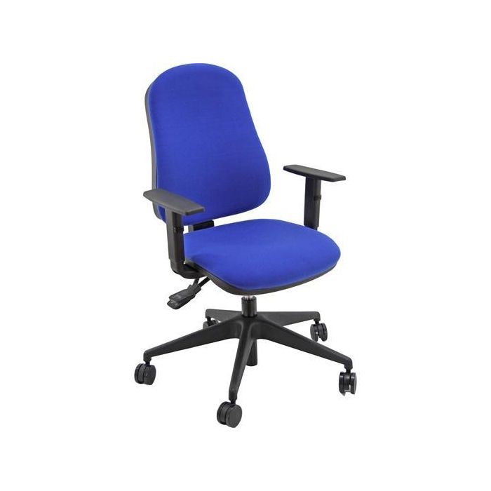 Unisit Silla Administrativa Sincro Simple Azul con Reposabrazos Ajustables