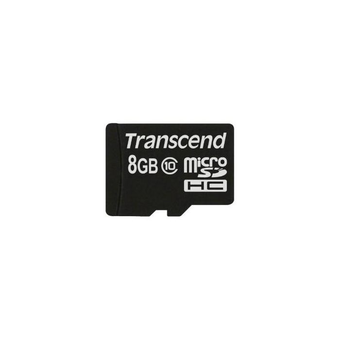 Transcend TS8GUSDC10 Tarjeta MicroSDHC Premium 8GB Clase 10 NAND 90MB/s Negro