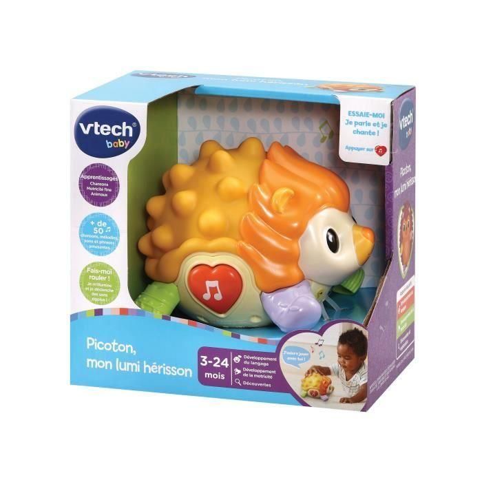 Vtech Baby Picoton, mi erizo Lumi - Juguete interactivo y sensorial para bebés con luz, sonido, movimiento y múltiples texturas. 4