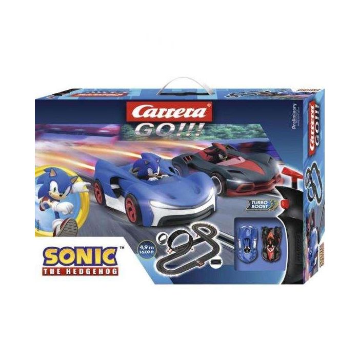 Pista sonic the hedgehog, incluye 2 coches (sonic y shadow) 4,9 metros 1 Pista sonic the hedgehog, incluye 2 coches (sonic y shadow) 4,9 metros 1