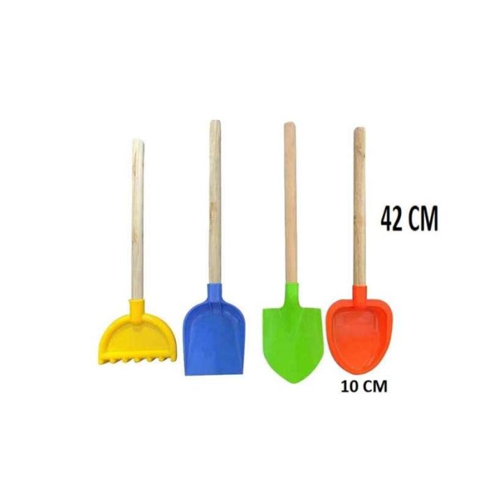 Pala y rastrillo de madera y pvc 42 x 10 x 4 cm - modelos surtidos 2