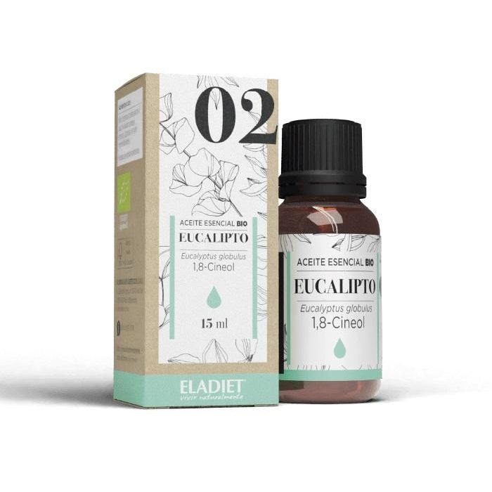 ELADIET Aceite Esencial de Eucalipto Bio 15ml - Apoyo Respiratorio Natural - Eucalyptus globulus