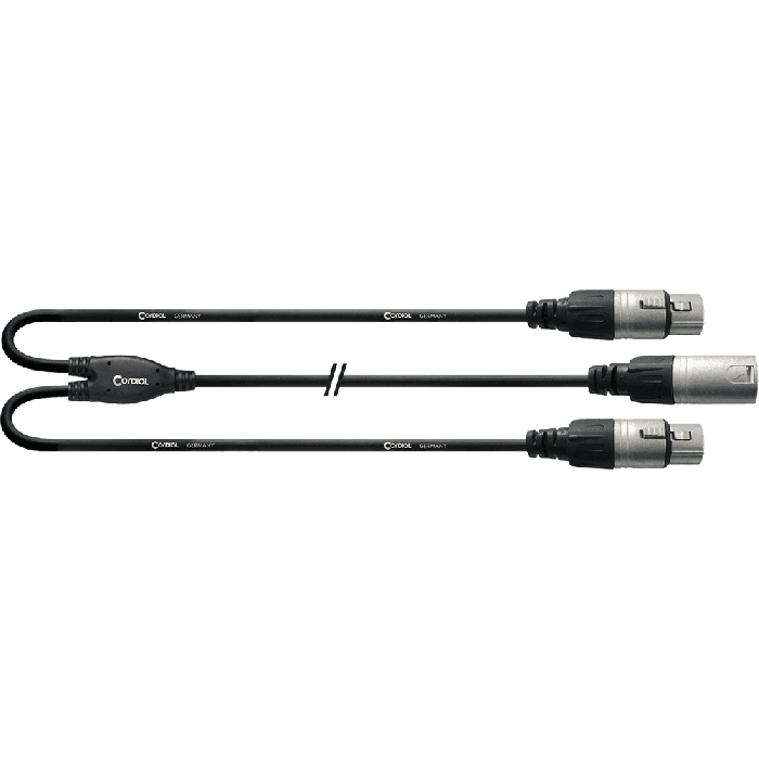 Cable Y Xlr Macho / 2 Xlr Hembra 30 Cm 0 Cable Y Xlr Macho / 2 Xlr Hembra 30 Cm 0