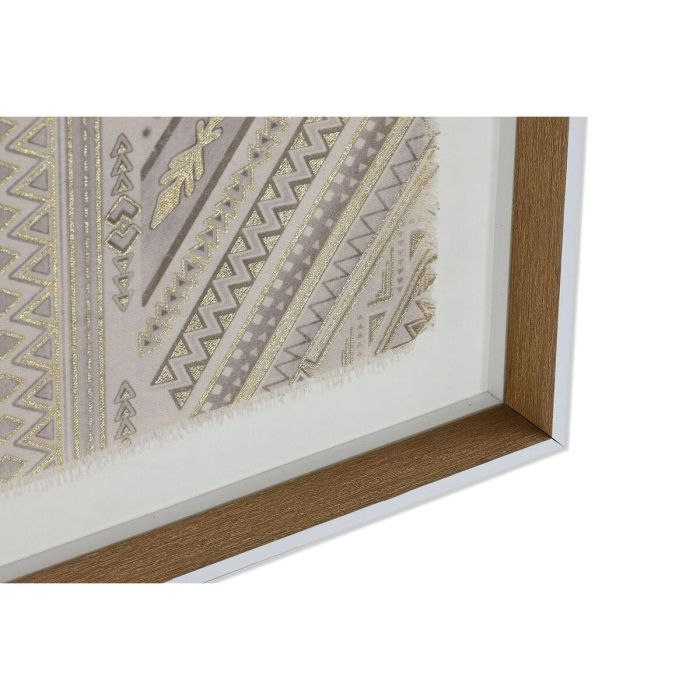 Cuadro Boho DKD Home Decor Natural Blanco 3.8 x 60 x 50 cm (2 Unidades) 2