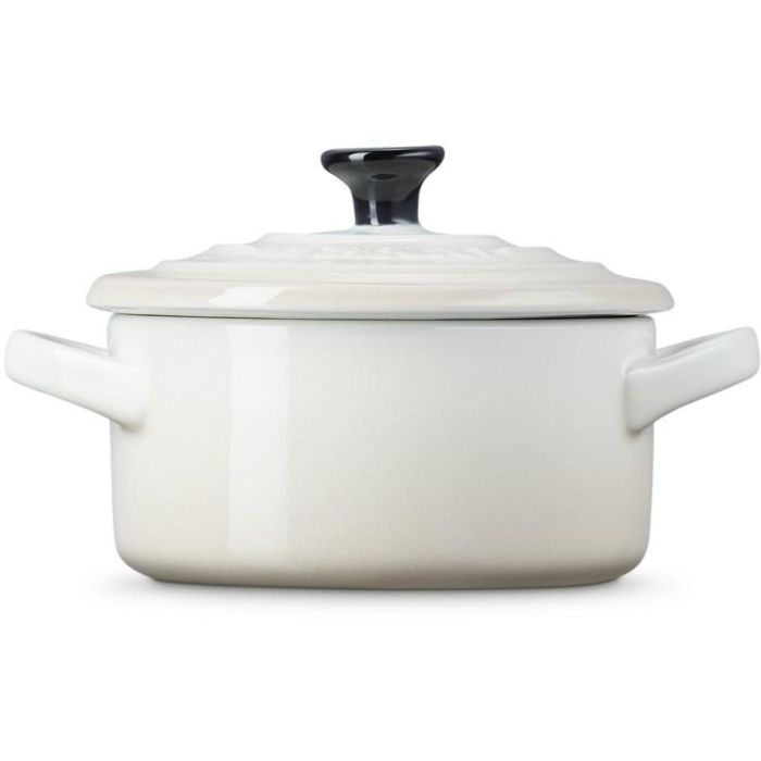 Le Creuset Mini-Bräter de hierro fundido esmaltado 10cm, color Meringue para cocción individual 2