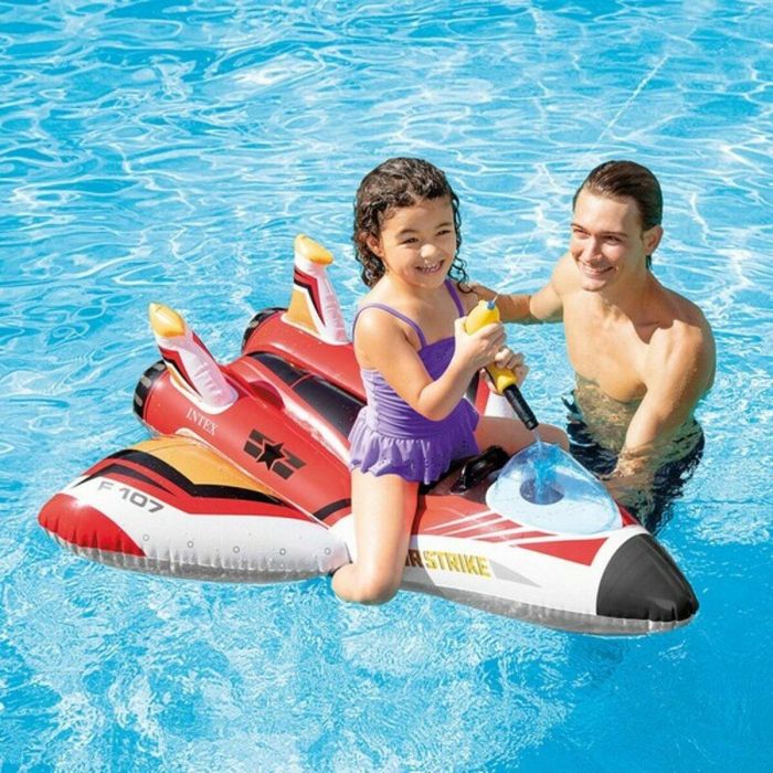 Intex Figura Hinchable Avión con Lanzador de Agua 117x117 cm de PVC, Juguete Acuático de Piscina para Niños +3 Años, Modelos Surtidos 4 Intex Figura Hinchable Avión con Lanzador de Agua 117x117 cm de PVC, Juguete Acuático de Piscina para Niños +3 Años, Modelos Surtidos 4