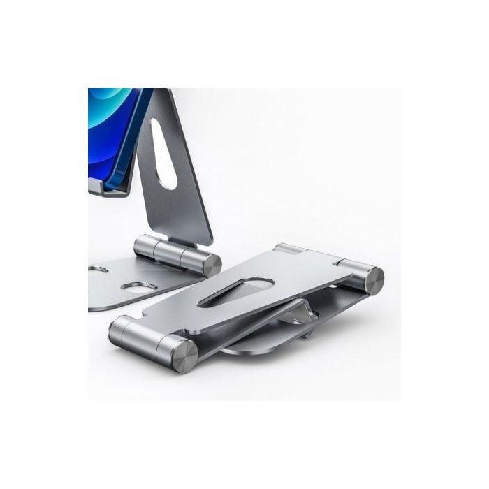 Aisens Soporte de Sobremesa Ajustable XL para Móvil y Tablet con 2 Pivotes, Aleación de Aluminio, Plegable y Compacto 2 Aisens Soporte de Sobremesa Ajustable XL para Móvil y Tablet con 2 Pivotes, Aleación de Aluminio, Plegable y Compacto 2