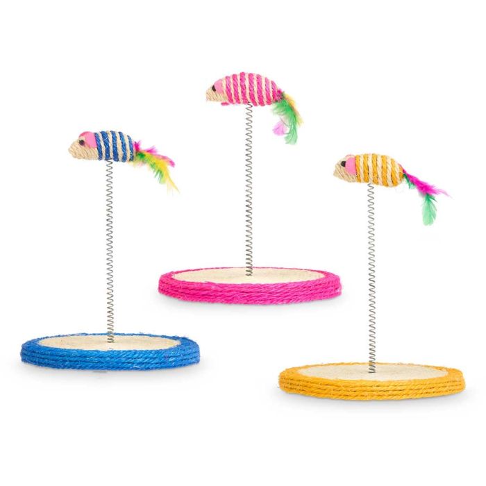 Rascador Raton Cuerda Muelle Surtidos Colores Mascow 19X24CM (12 Unidades) 1 Rascador Raton Cuerda Muelle Surtidos Colores Mascow 19X24CM (12 Unidades) 1