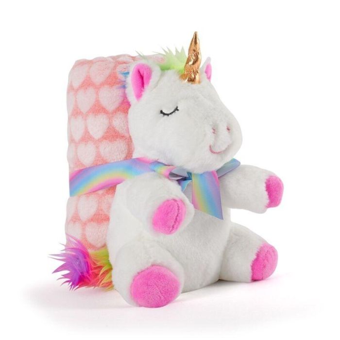 Peluche + Manta suave Unicornio Tiara 22cm 0 Peluche + Manta suave Unicornio Tiara 22cm 0