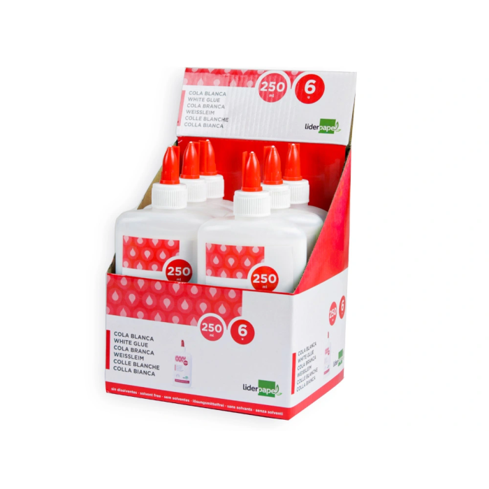Liderpapel Cola Blanca Lavable Bote 250 ml Manualidades Bricolaje Hogar Oficina 5