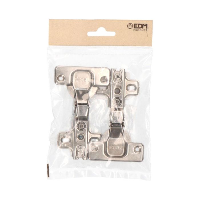 Edm Blister Bisagra Cazoleta Acodada BC02 35mm Zincado Acero 1