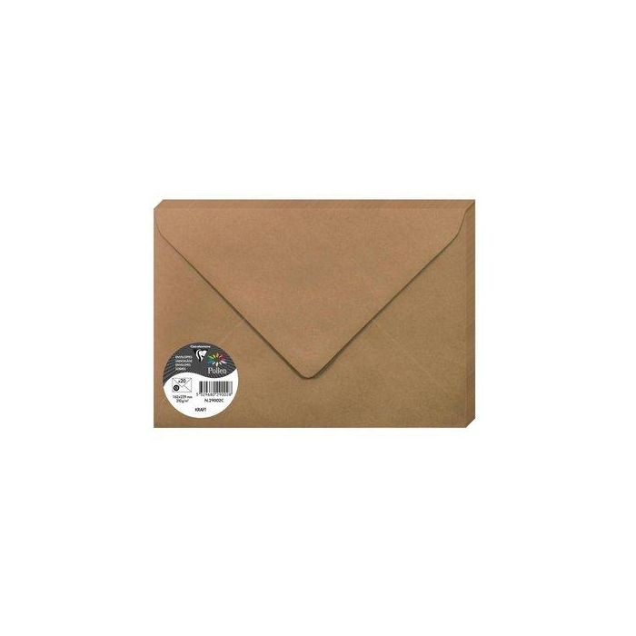 Sobre Clairefontaine Pollen 162X229 120G Kraft Paquete De 20