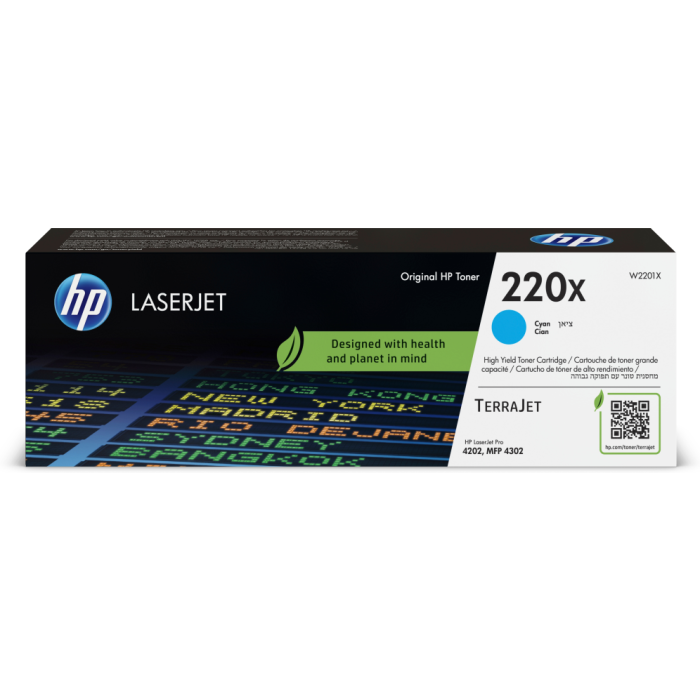 HP Toner Cian 220X para LaserJet Pro 4302Fdwe, 4202Dn, 4202Dw, 4202Dwe, 4302Dw, 4302Dwe, MFP 4303Dw, MFP 4303Fdw - 5.500 páginas HP Toner Cian 220X para LaserJet Pro 4302Fdwe, 4202Dn, 4202Dw, 4202Dwe, 4302Dw, 4302Dwe, MFP 4303Dw, MFP 4303Fdw - 5.500 páginas