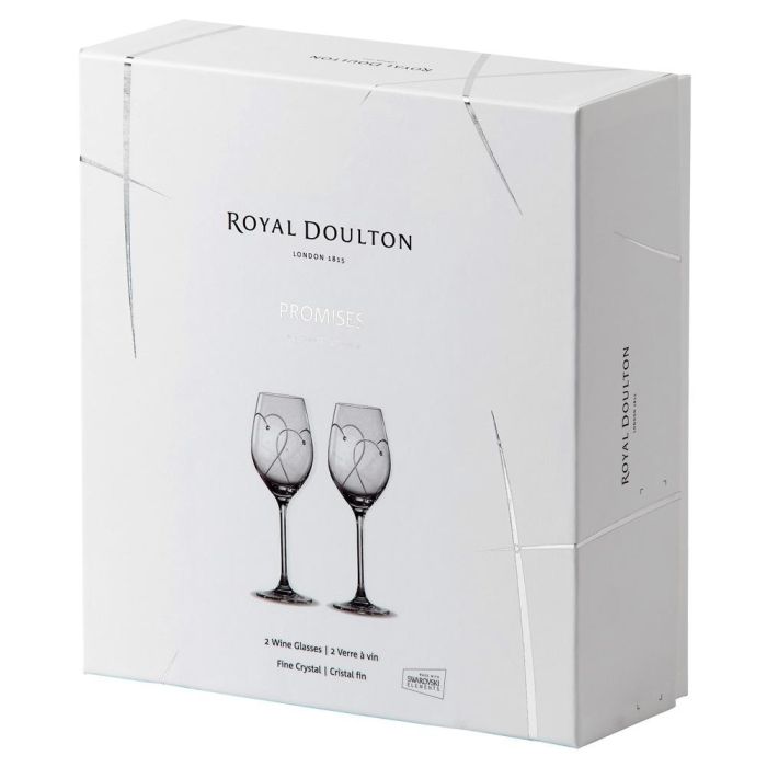 Set 2 Copas Vino Corazones Royal Doulton 1 Set 2 Copas Vino Corazones Royal Doulton 1
