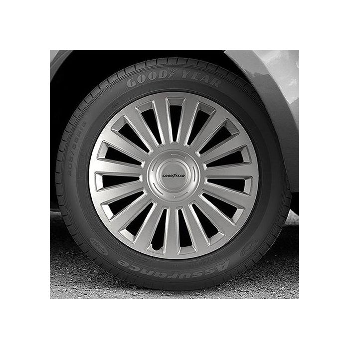 Abc GOD9065 Tapacubos Estambul Plata 15" - Juego de 4, Fabricado UE, para Llantas Acero, Montaje sin Herramientas, Antirrasguños Abc GOD9065 Tapacubos Estambul Plata 15" - Juego de 4, Fabricado UE, para Llantas Acero, Montaje sin Herramientas, Antirrasguños
