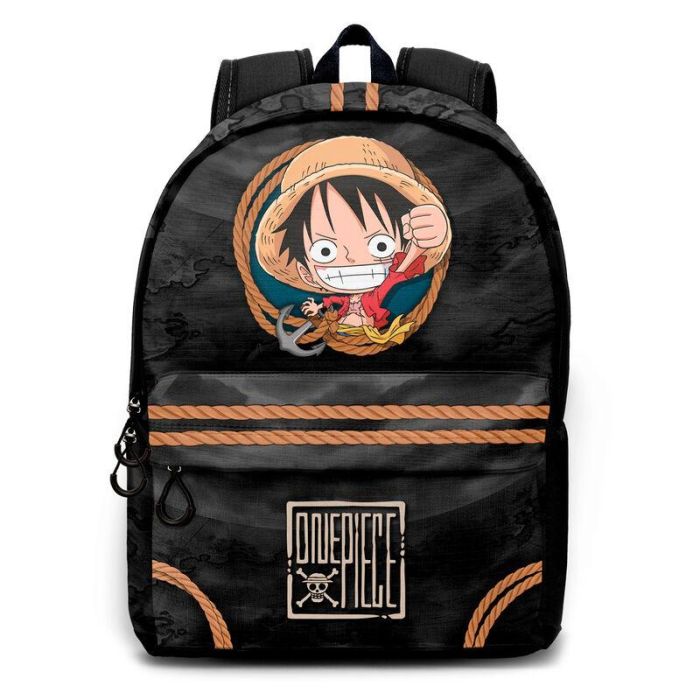 One Piece Mochila Pequeña Urbana HS FAN Ropes Negra 12L con Tejido Ripstop Resistente al Agua, Espalda y Correas Acolchadas, Bolsillo Frontal One Piece Mochila Pequeña Urbana HS FAN Ropes Negra 12L con Tejido Ripstop Resistente al Agua, Espalda y Correas Acolchadas, Bolsillo Frontal