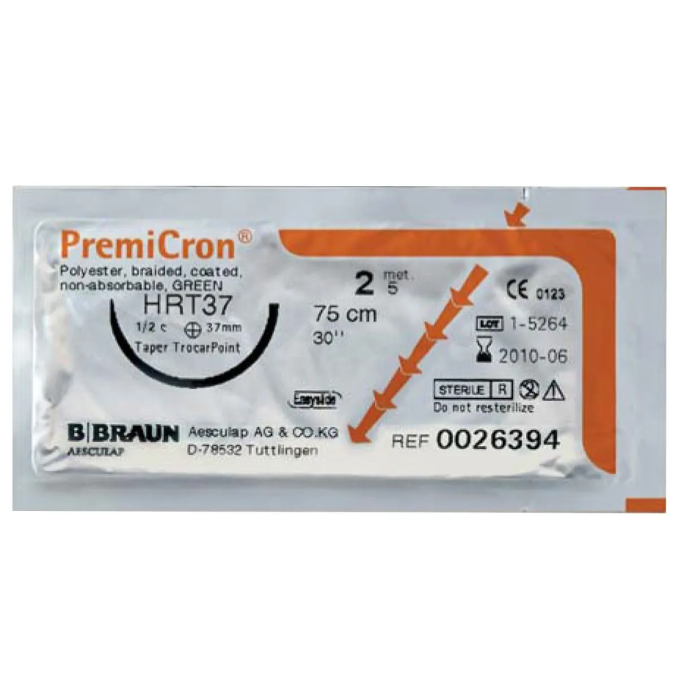 Sutura Premicron Green 2 Usp Hrc37S 75 cm 36 Unidades Braun