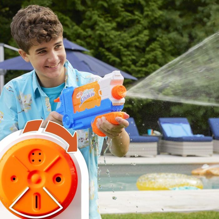 Nerf Super Soaker SOA Flip Fill Pistola de Agua, 4 Estilos de Rociado, Lanzador Juguete 21,5x45 cm Niños +6 Años 7