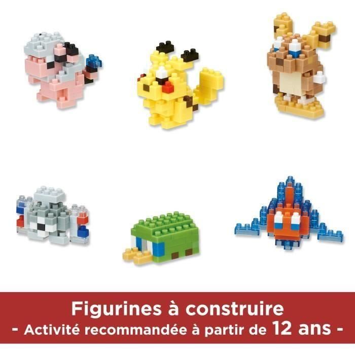 Set de 6 figuras de ladrillo - BANDAI - NANOBLOCK - Pack Pokémon Eléctrico 4 Set de 6 figuras de ladrillo - BANDAI - NANOBLOCK - Pack Pokémon Eléctrico 4