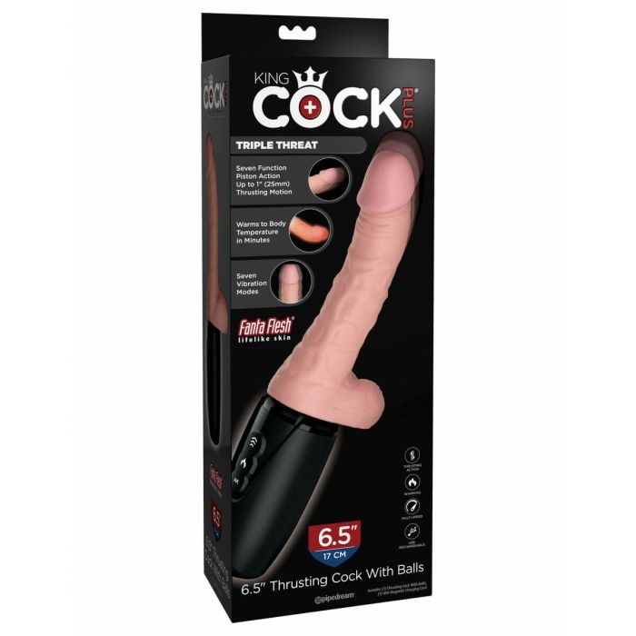Consolador Realista Pipedream King Cock Plus ABS TPE Ø 3,6 cm 8 Consolador Realista Pipedream King Cock Plus ABS TPE Ø 3,6 cm 8