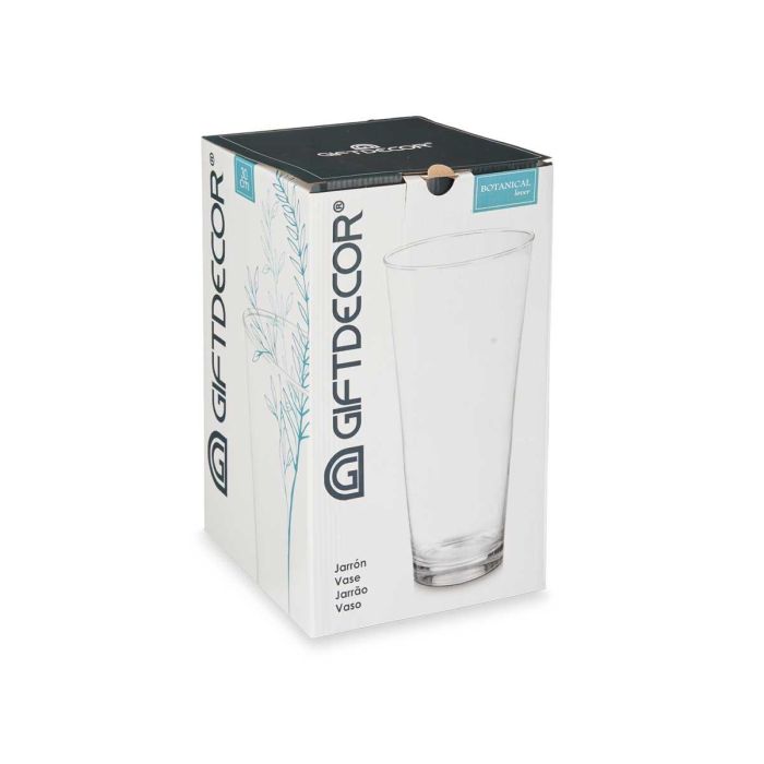 Jarrón de Cristal Cónico 30 cm - Giftdecor, Transparente (4 Unidades) 2