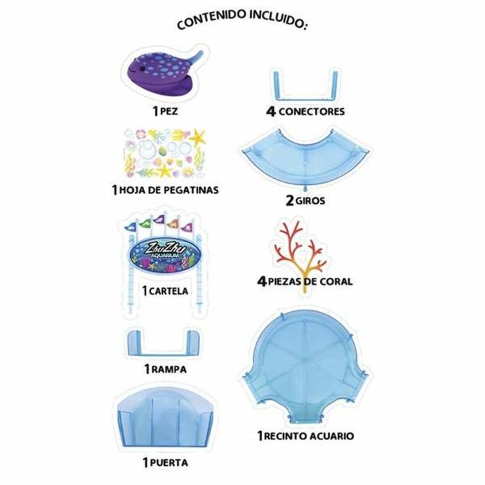 Zhu Zhu Pets Acuario Virtual sin Agua con Personaje Pez Exclusivo y Decoración Arrecife Coral para Niños 4+ Años 2 Zhu Zhu Pets Acuario Virtual sin Agua con Personaje Pez Exclusivo y Decoración Arrecife Coral para Niños 4+ Años 2