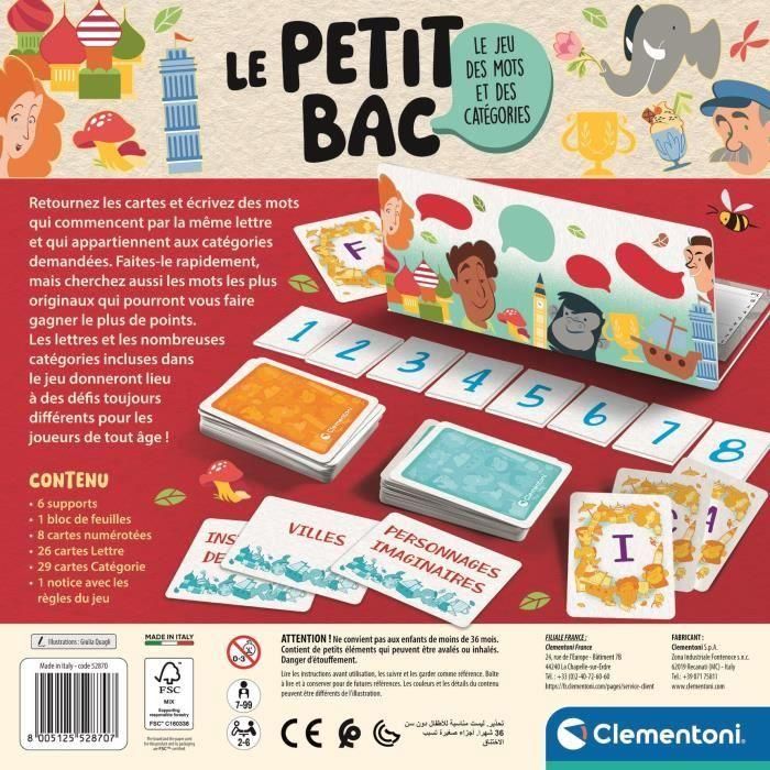 El pequeño bac, juego de mesa de CLEMENTONI 5 El pequeño bac, juego de mesa de CLEMENTONI 5