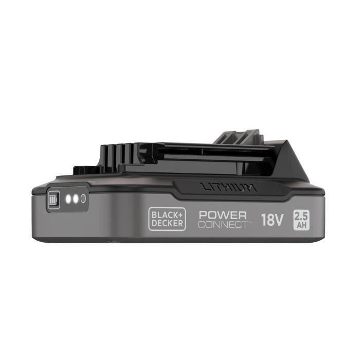 Batería de 18 V y 2,5 Ah - BLACK&DECKER - BDL2518S-XJ - Con índice de carga 2 Batería de 18 V y 2,5 Ah - BLACK&DECKER - BDL2518S-XJ - Con índice de carga 2