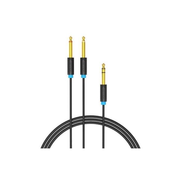 Vention BATBH Cable Estéreo Jack 6.35 Macho a 2x Jack 6.35 Macho 2m Negro para Altavoces, Multimedia y Amplificadores 1 Vention BATBH Cable Estéreo Jack 6.35 Macho a 2x Jack 6.35 Macho 2m Negro para Altavoces, Multimedia y Amplificadores 1