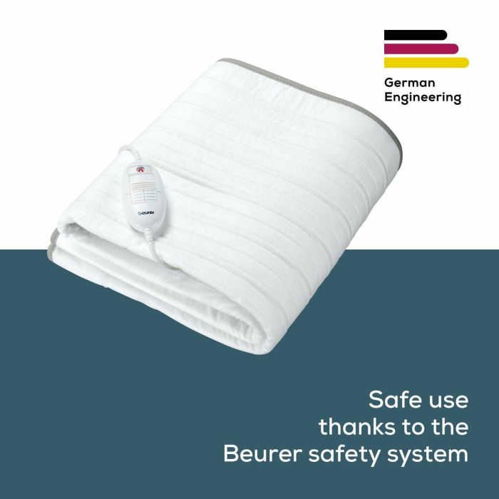Manta Eléctrica Beurer TS17 150 x 80 cm Blanco Gris 100 % poliéster 65 W 4 Manta Eléctrica Beurer TS17 150 x 80 cm Blanco Gris 100 % poliéster 65 W 4