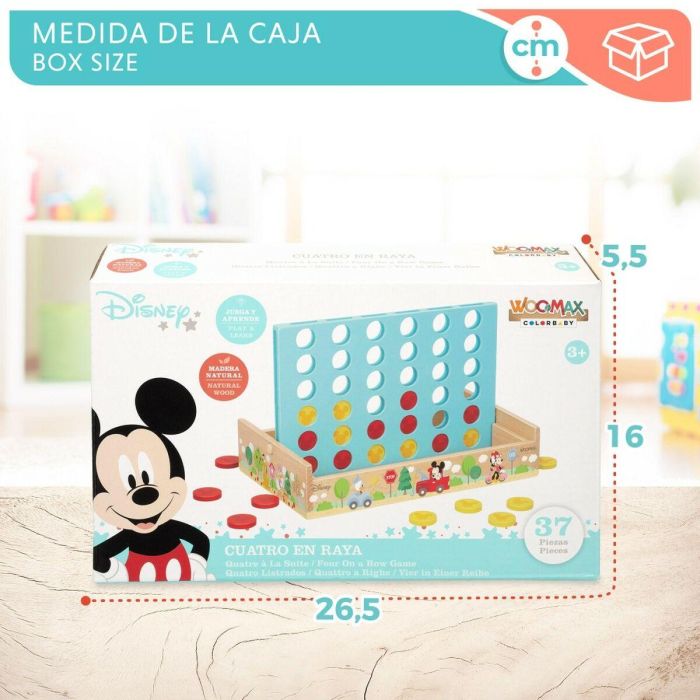 4 en Raya Disney 25 x 16 x 15,5 cm (6 Unidades) (37 Piezas) 1