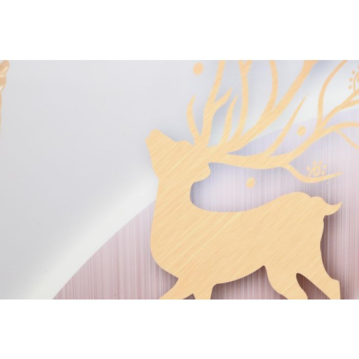 DKD Home Decor Cuadro Glam Decoración Pared, Diseño Hojas Montaña, Dorado Gris, 160x80 cm, Materiales Aluminio y MDF, Juego de 2 Unidades 2