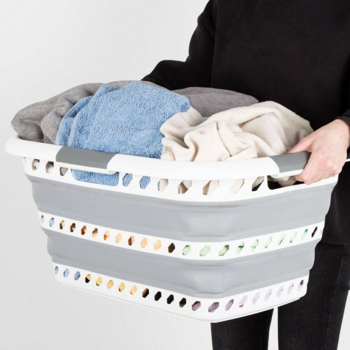 Cesta Plegable para la Ropa Aktive Polipropileno TPR 61 x 7,5 x 43 cm 61 x 28 x 43 cm (4 Unidades) 4