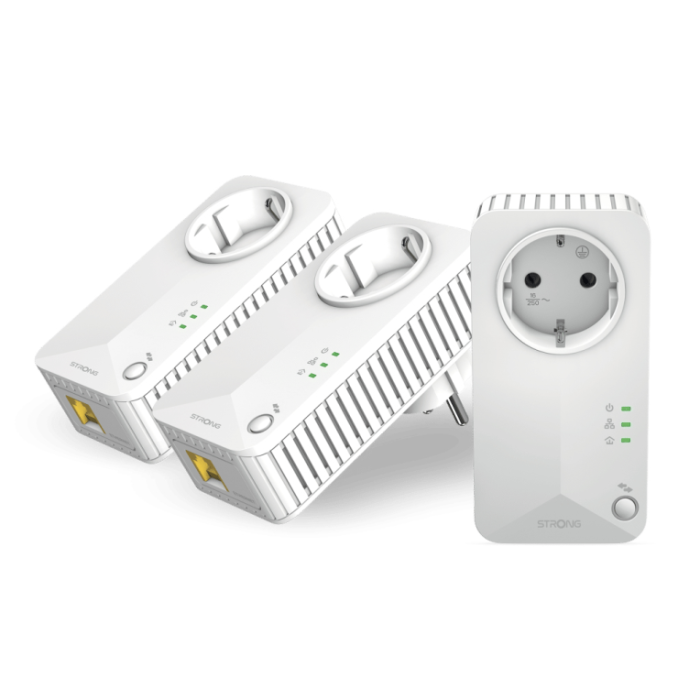 STRONG Powerline 600 Triple Pack EU V2 600 Mbit/s Ethernet Blanco STRONG Powerline 600 Triple Pack EU V2 600 Mbit/s Ethernet Blanco