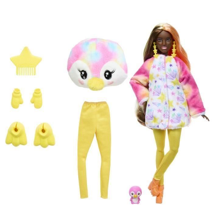 Barbie HRK40 Muñeca Cutie Reveal Pingüino Colorida con Disfraz Transformable y 10 Sorpresas, 4 Accesorios y Mini Mascota 1 Barbie HRK40 Muñeca Cutie Reveal Pingüino Colorida con Disfraz Transformable y 10 Sorpresas, 4 Accesorios y Mini Mascota 1