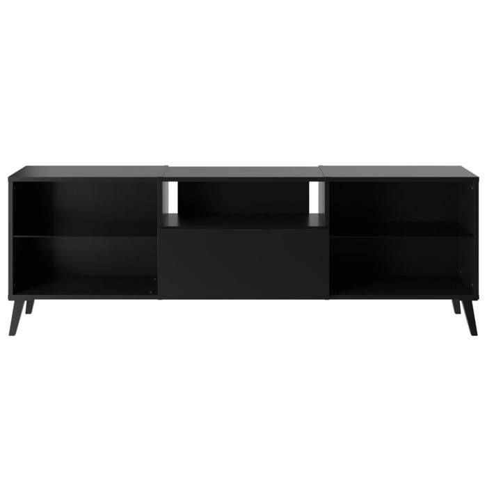 Mueble bajo para TV/Hifi - Decoración en negro - L153,5 x H52 x D31,5 cm - Hecho en Alemania 5 Mueble bajo para TV/Hifi - Decoración en negro - L153,5 x H52 x D31,5 cm - Hecho en Alemania 5