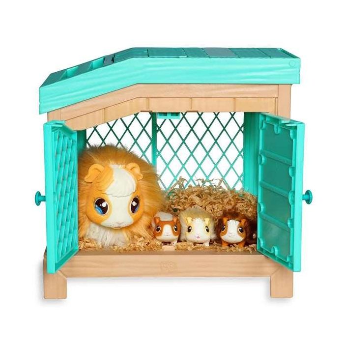 Little Live Pets Cobaya Mamá Interactiva con Casa de Lujo, +20 Sonidos y 3 Crías Bebés Sorpresa Recién Nacidas 33 cm 7