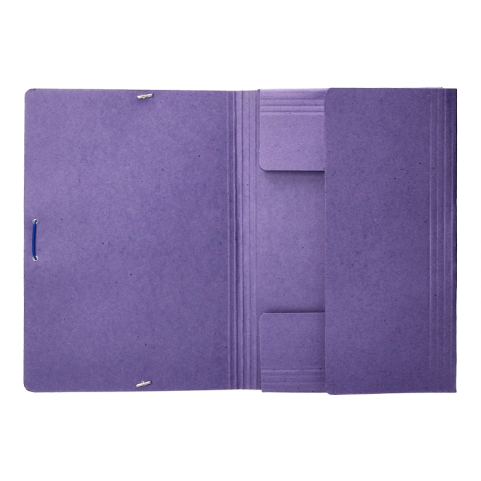 Liderpapel Carpeta de Gomas Tres Solapas Cartón Compacto Folio Color Azul 7