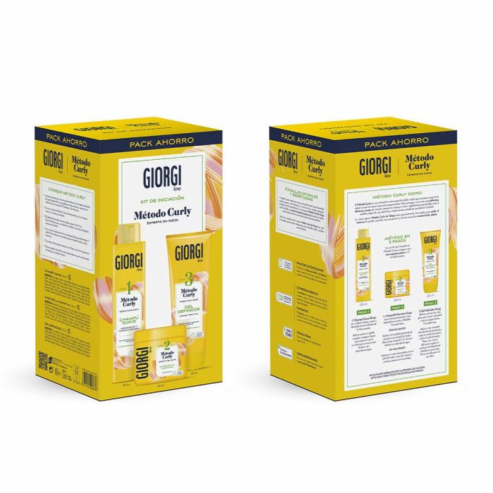 Giorgi Line Método Curly Lote 3 piezas: Champú Brillo, Mascarilla Hidratante, Gel Definidor para Rizos Naturales 1