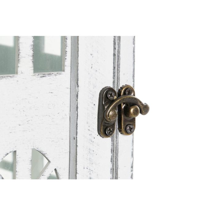 DKD Home Decor Farola Mediterraneo Blanco Gris Madera y Cristal 19 x 42 x 19 cm 2