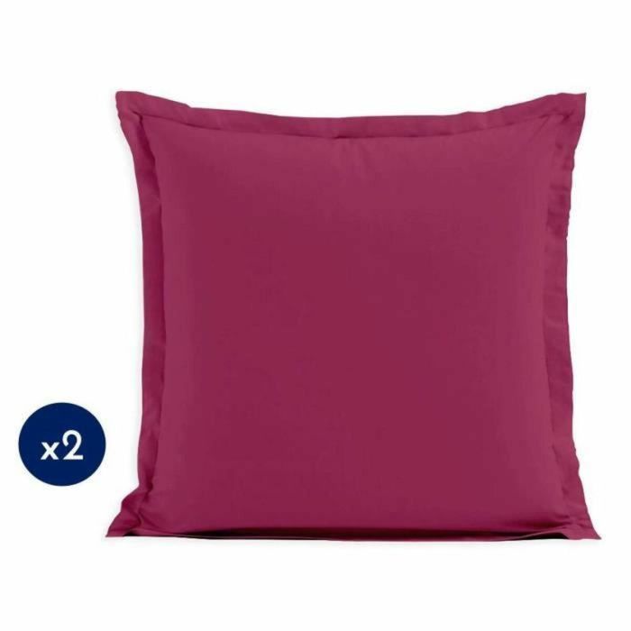 Lovely Home LH71604 - Juego de 2 Fundas de Almohada Fucsia - 73 x 73 cm