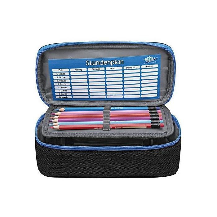 WEDO Mäppchen Schlamperbox schwarz/hellblau 2 WEDO Mäppchen Schlamperbox schwarz/hellblau 2