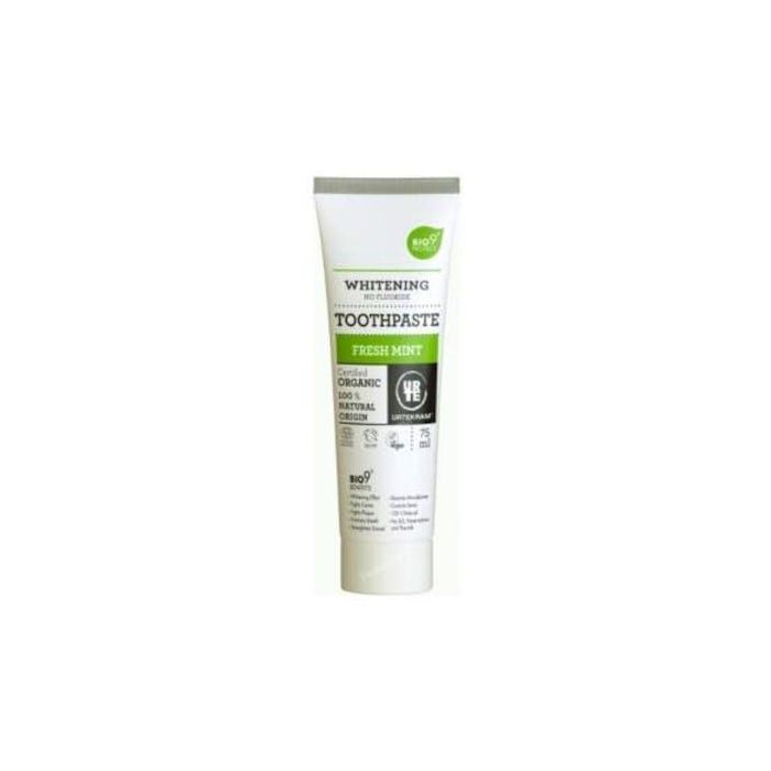 URTEKRAM Dentífrico Menta Fresca Eco Vegan 75ml – Anti-Caries, Placa y Gingivitis, Aliento Fresco