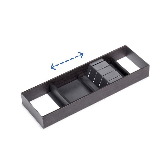 Emuca Portacuchillos Orderbox para cajón, 150x470mm, Acero y Madera, Gris antracita 5 Emuca Portacuchillos Orderbox para cajón, 150x470mm, Acero y Madera, Gris antracita 5