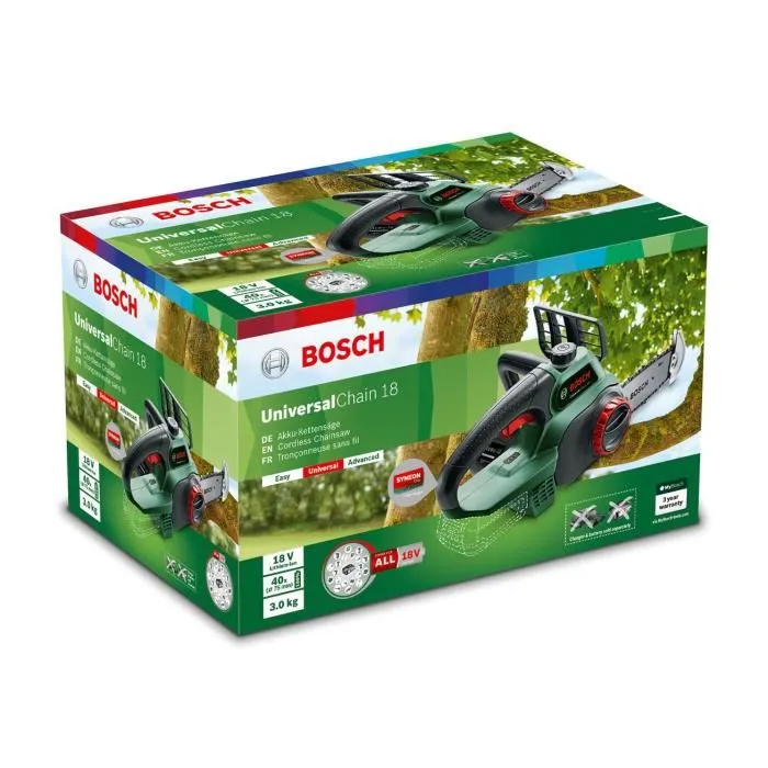 Bosch UniversalChain 18 Motosierra Inalámbrica - Herramienta Solo Sin Batería 18V 3