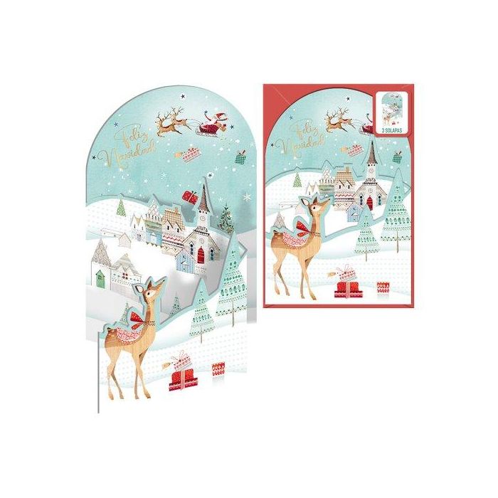 Christmas Dohe Escenas Desplegables 115X170 Aldea Navideña 6 unidades